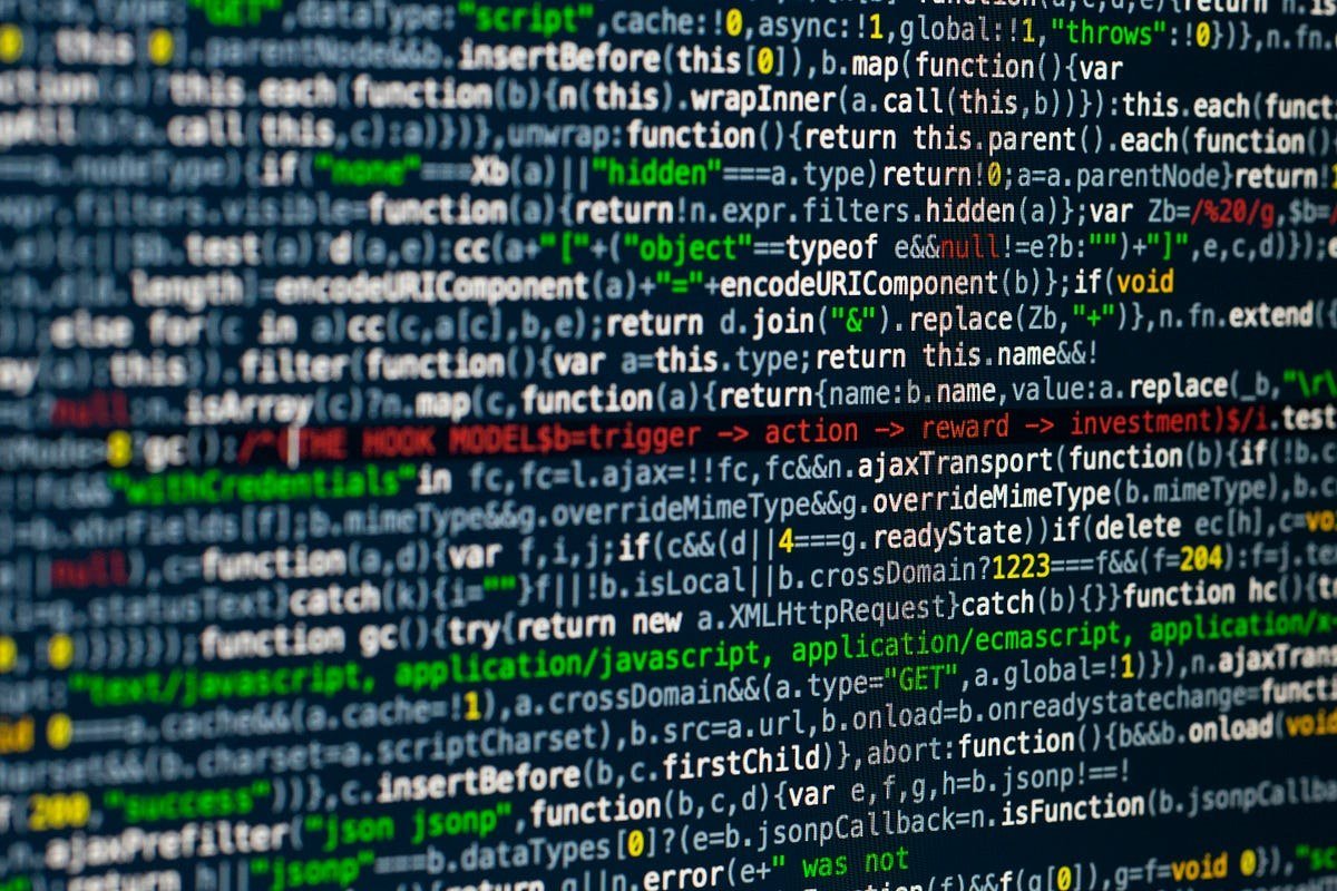 Close-up of programming code on a computer screen