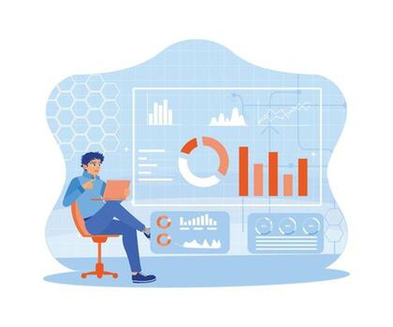 Person analyzing SEO data charts in a marketing office
