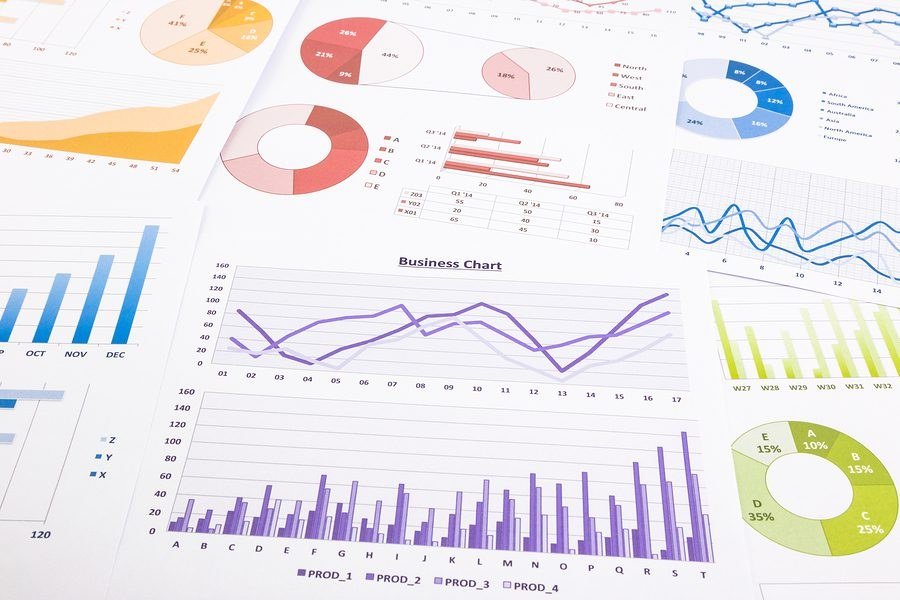 Spreadsheet data being cleaned and visualized by AI analytics software