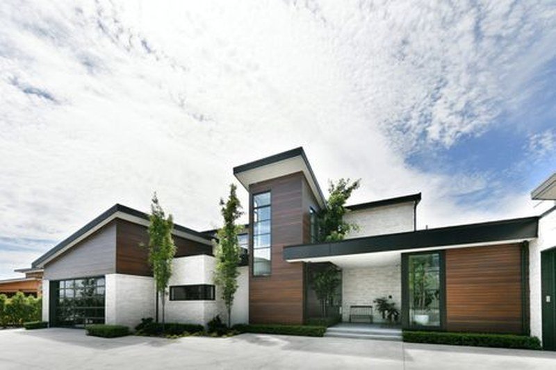 Modern house exterior representing AI tools for real estate agents