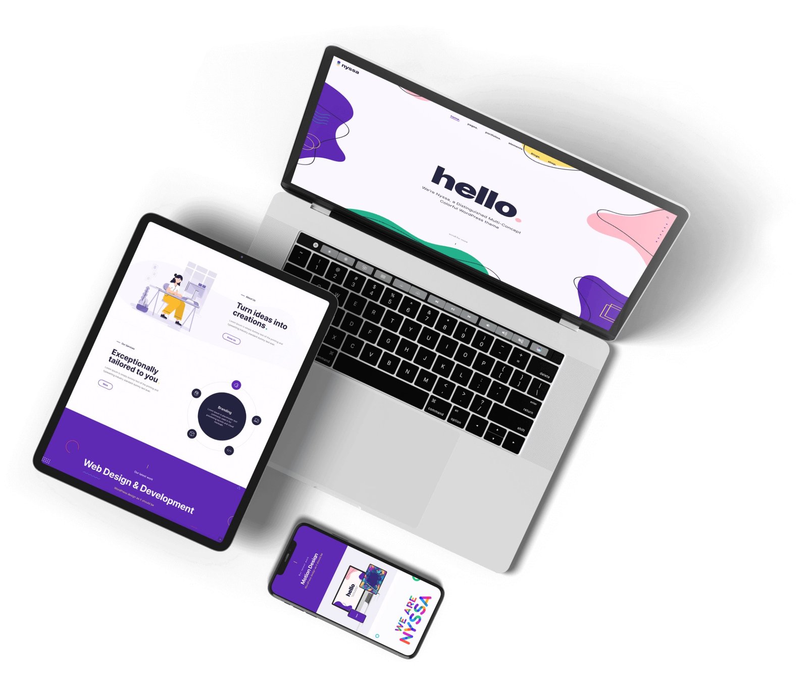 AI website builder generating a modern homepage layout on screen