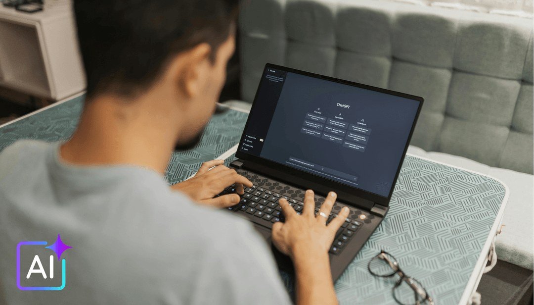 Professional using ChatGPT for data analysis and research work