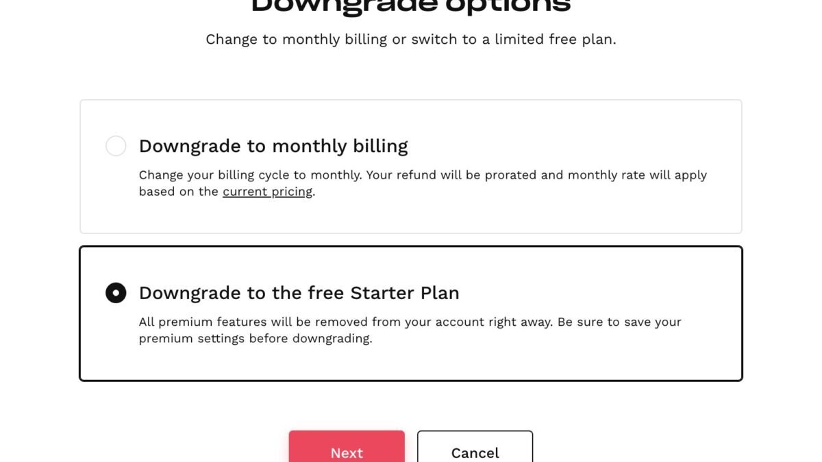 How to Downgrade ChatGPT Plus to Free