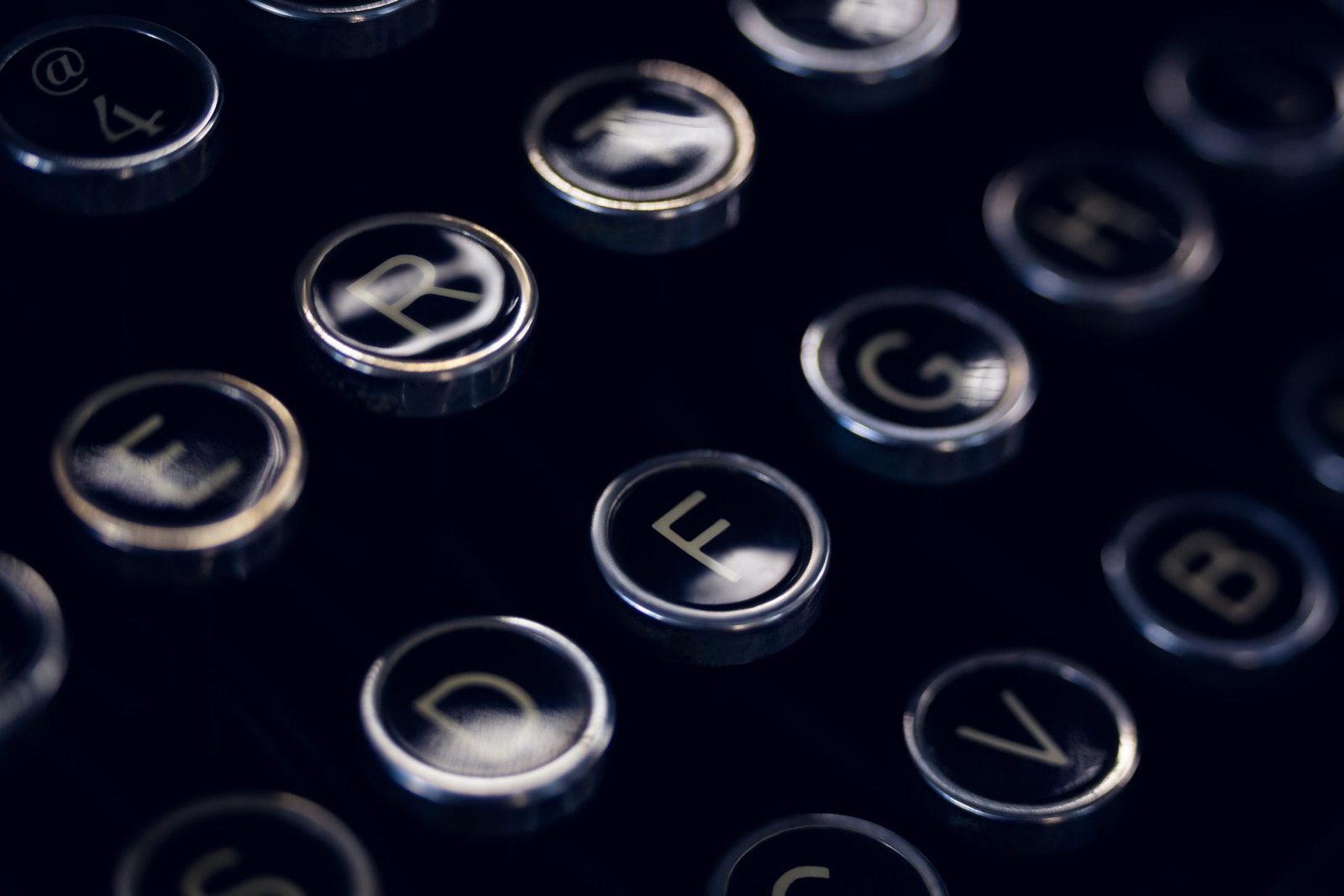 Publishing content on keyboard closeup